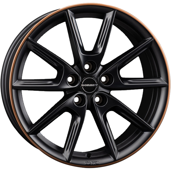 Borbet LX18 black matt rim copper 8,00x18 5x112,00 ET44,00